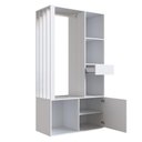 Ver imagem 2 de Guarda Roupas Closet com 1 Gaveta 1 Cabideiro 2 Prateleiras e 1 Porta Cl100 Branco