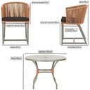 Ver imagem 2 de Mesa com 4 Cadeiras e Noronha Estofado 9 Trama Original Terra Cota
