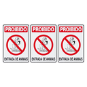 Ver imagem 1 de Combo 10 Placas de Sinalização Proibido Entrada de Animais 15x20 Acesso - P-33 F9e