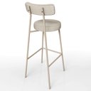Ver imagem 7 de Kit 06 Banquetas Alta Bar Cozinha Sala de Jantar Estrutura em Aço Milão L02 Bouclê Bege - Lyam Decor
