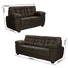 Conjunto Sofá 2 e 3 Lugares Suede Veludo Animale Elegance Marrom - 4