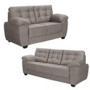 Ver imagem 1 de Conjunto Sofá 2 e 3 Lugares Suede Veludo Animale Elegance Bege