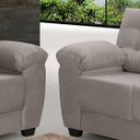 Ver imagem 3 de Conjunto Sofá 2 e 3 Lugares Suede Veludo Animale Elegance Bege