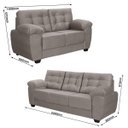 Ver imagem 4 de Conjunto Sofá 2 e 3 Lugares Suede Veludo Animale Elegance Bege