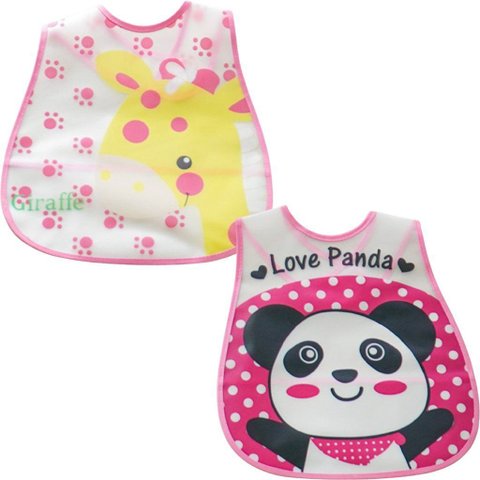 Kit 2 Babador Encanto para Bebê 45x28cm Panda/girafinha