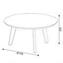 Ver imagem 2 de Mesa de Centro Classic Redonda Branco Acetinado - Imcal Móveis