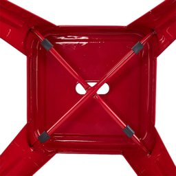 Kit 4x Banqueta Baixa Tolix Iron Design Industrial Laranja - 7