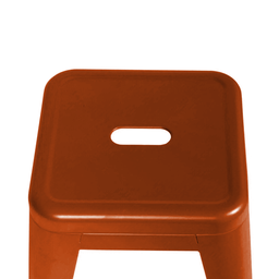 Kit 4x Banqueta Baixa Tolix Iron Design Industrial Laranja - 3