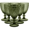 Taça Água 17x9x9cm 330ml Vidro Verde 6pç - 5