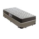 Ver imagem 1 de Cama Box Solteiro Colchão Mola Bonnel Premium + Box Sintético 60x88x188 Cor:bege