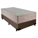 Ver imagem 1 de Cama Box Suede Solteiro + Colchão Sereneprime Molas Ensacadas 88x188x65 Cor:marrom