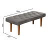 Recamier Banco Paris para Cama Casal 130cm Suede Pavia Decorativo - Cinza - 3