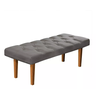 Recamier Banco Paris para Cama Casal 130cm Suede Pavia Decorativo - Cinza - 2