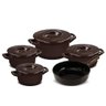 Conjunto de Cerâmica - Ceraflame - 5 Peças - Duo+ Smart - Chocolate - 1