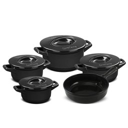 CONJUNTO DE CERÂMICA - CERAFLAME - 5 PEÇAS - DUO+ SMART - PRETO - 1 CONJUNTO DE CERÂMICA - CERAFLAME - 5 PEÇAS - DUO+ SMART - PRETO - 1