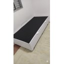 Ver imagem 5 de Cama Box Baú Solteiro Blindado (88x188x42):corino Branco/solteiro