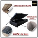 Ver imagem 7 de Cama Box Baú Solteiro Blindado (88x188x42):corino Branco/solteiro