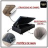 Cama Box Baú Solteiro Blindado (88x188x42):corino Branco/solteiro - 7