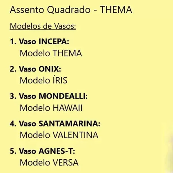 ASSENTO SANITÁRIO ALMOFADADO THEMA BISCUIT CONVENCIONAL POLIPROPILENO - 4