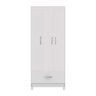 Guarda Roupa Pequeno 3 Portas 1 Gaveta 75 cm Branco Paixão - 2