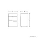 Ver imagem 3 de Mesa de Cabeceira 2 Gavetas sem Pés Doble Marrom