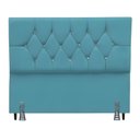 Ver imagem 1 de Cabeceira para Cama Casal Queen 160 Cm Olívia e Frame Suede Cor:azul Turquesa