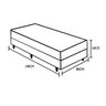 Cama Box Baú Solteiro Colchão Molas Bonnel + Box Sintético Marrom 69x88x188 - 12