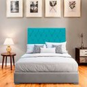 Ver imagem 2 de Cabeceira Estofada para Cama de Casal 140 Athena Suede