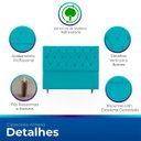 Ver imagem 3 de Cabeceira Estofada para Cama de Casal 140 Athena Suede