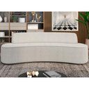 Ver imagem 2 de Sofá 3 Lugares para Sala de Estar Living 210cm Koane D06 Bouclê Creme - Mpozenato