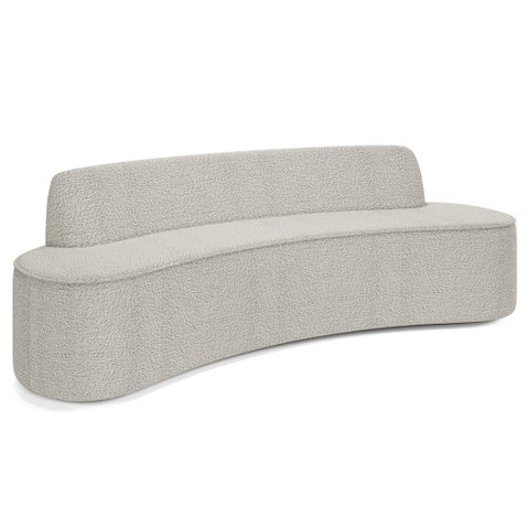 Sofá 3 Lugares para Sala de Estar Living 210cm Koane D06 Bouclê Creme - Mpozenato