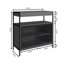 Ver imagem 4 de Armário Gabinete de Banheiro 80cm Estilo Industrial com 2 Portas P1038 Preto/grafite sem Cuba
