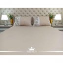 Ver imagem 1 de Jogo de Cama King 3 Pçs em Malha 100% Algodão Bege