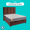 Ver imagem 4 de Conjunto Cama Box Bau Marrom Casal + Colchão D23 Pro Inducol + Cabeceira