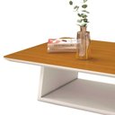 Ver imagem 2 de Mesa de Centro Retangular 109 x 68 x 30 Holambra EDN Off White/Cedro