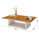Ver imagem 4 de Mesa de Centro Retangular 109 x 68 x 30 Holambra EDN Off White/Cedro