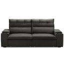 Ver imagem 2 de Sofá Retrátil Reclinável para Sala 3 Lugares 245cm Gordon F04 Veludo Marrom Escuro - Lyam Decor