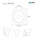 Ver imagem 3 de Assento Sanitario com Amortecedor Zoom Branco para Vaso Logasa