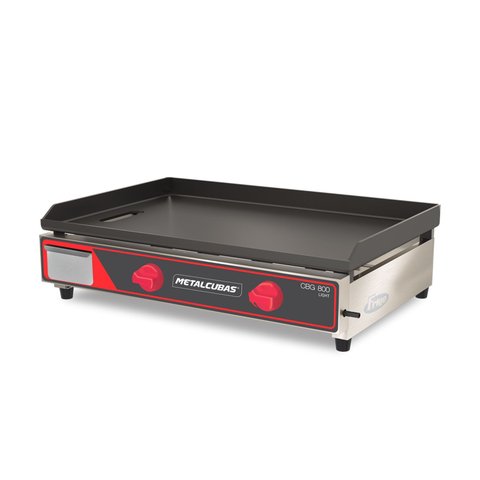 Chapa Bifeteira Light a Gás 2 Queimadores Cbg800l 80x52,5cm Metalcubas