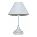 Ver imagem 2 de Abajur para Sala ou Quarto Base Branco e Cúpula de algodão Branco