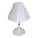 Ver imagem 4 de Abajur para Sala ou Quarto Base Branco e Cúpula de algodão Branco