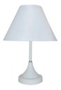 Ver imagem 1 de Abajur para Sala ou Quarto Base Branco e Cúpula de algodão Branco