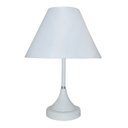 Ver imagem 1 de Abajur para Sala ou Quarto Base Branco e Cúpula de algodão Branco