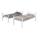 Ver imagem 6 de Cama Beliche Metálica Solteiro Aço Reforçado com Escada Lateral Acompanha Colchões D33 - Branca