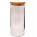 Ver imagem 2 de Pote Hermético Tampa Bambu Eco 1l Vika Vidro Borosilicado