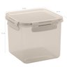Pote Hermético Alimentos Trava Click Quadrado Vedação 1500ml Branco - 2