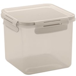 Pote Hermético Alimentos Trava Click Quadrado Vedação 1500ml Branco - 1 Pote Hermético Alimentos Trava Click Quadrado Vedação 1500ml Branco - 1