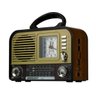 Rádio Retro Bluetooth Fm Am Mp3 SD Card USB Relógio - 1