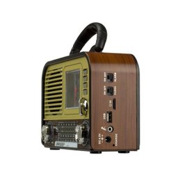 Rádio Retro Bluetooth Fm Am Mp3 SD Card USB Relógio - 2