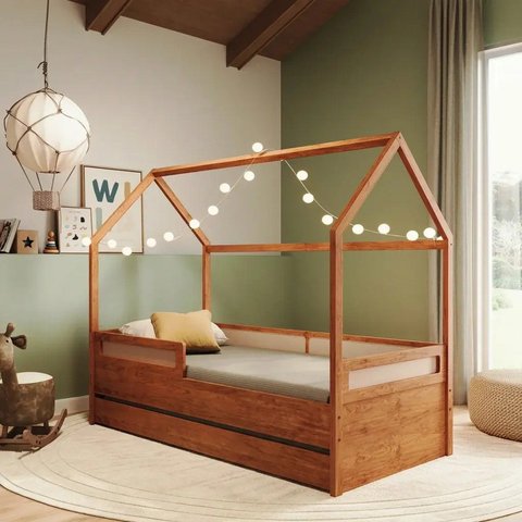 Bicama Casinha com Rattan Divertidamente